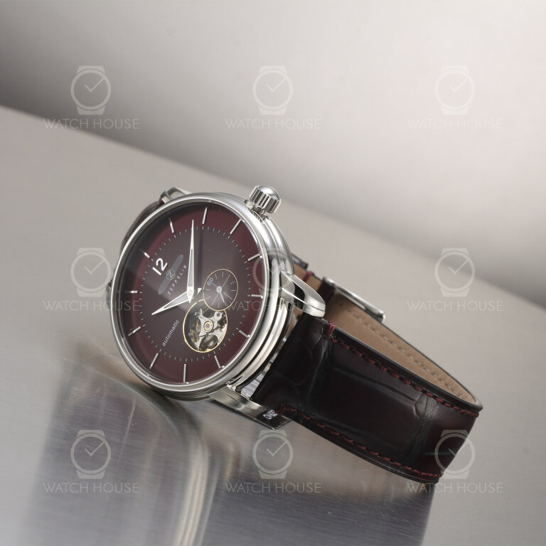 Zeppelin LZ 120 Bodensee Automatikuhr 8166-5 Dunkelrot