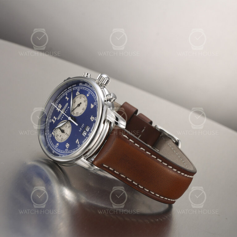 Zeppelin LZ 127 Graf Zeppelin  Herrenuhr 8684-3 Blau-Beige