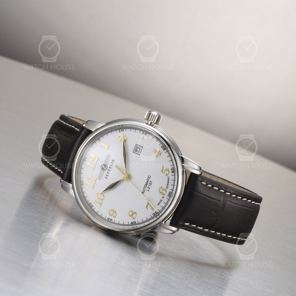 Zeppelin LZ 127 Graf Zeppelin  Automatikuhr 7656-1 Weiß