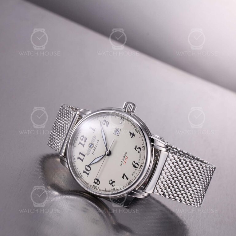 Zeppelin LZ 127 Graf Zeppelin  Automatikuhr 7656M-5 Beige