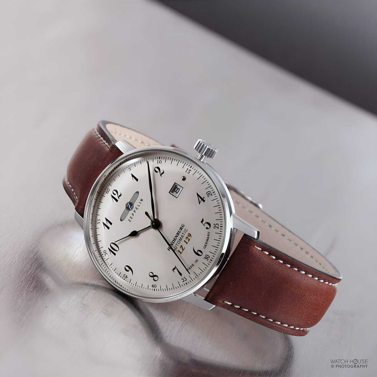 Zeppelin LZ 129 Hindenburg automatic watch 8056-5 Ivory