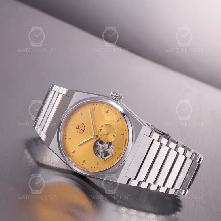 Ruhla 1929 Space Control Automatikuhr 4866M-5 Bernsteingelb