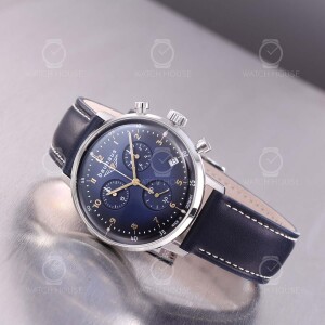 Bauhaus 2096-3 ETA mens chronograph in blue
