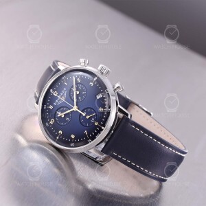 Bauhaus 2096-3 ETA mens chronograph in blue