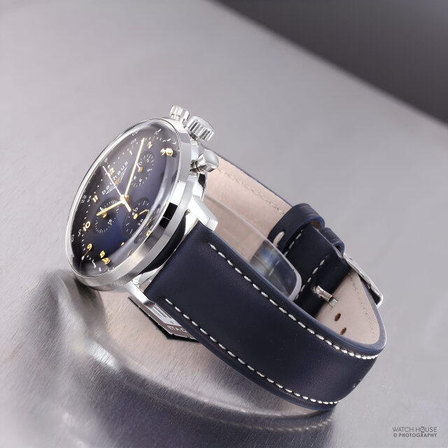 Bauhaus 2096-3 ETA mens chronograph in blue