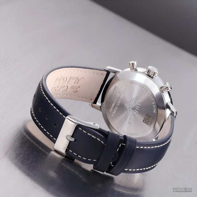 Bauhaus 2096-3 ETA mens chronograph in blue