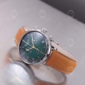 Bauhaus 2096-4 ETA mens chronograph in Green