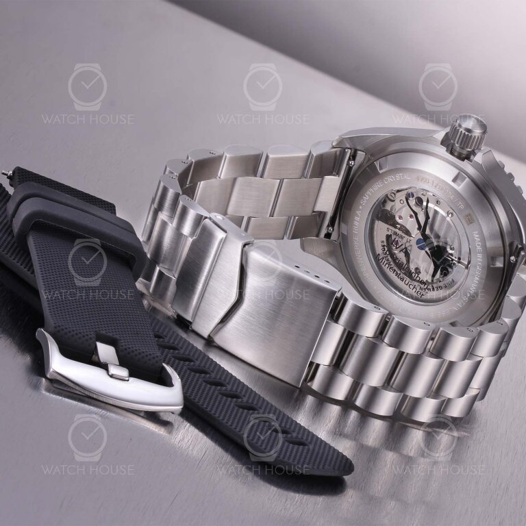 Ruhla 1929 DIVER Set - 4960M-4 Minentaucher Automatikuhr Grün