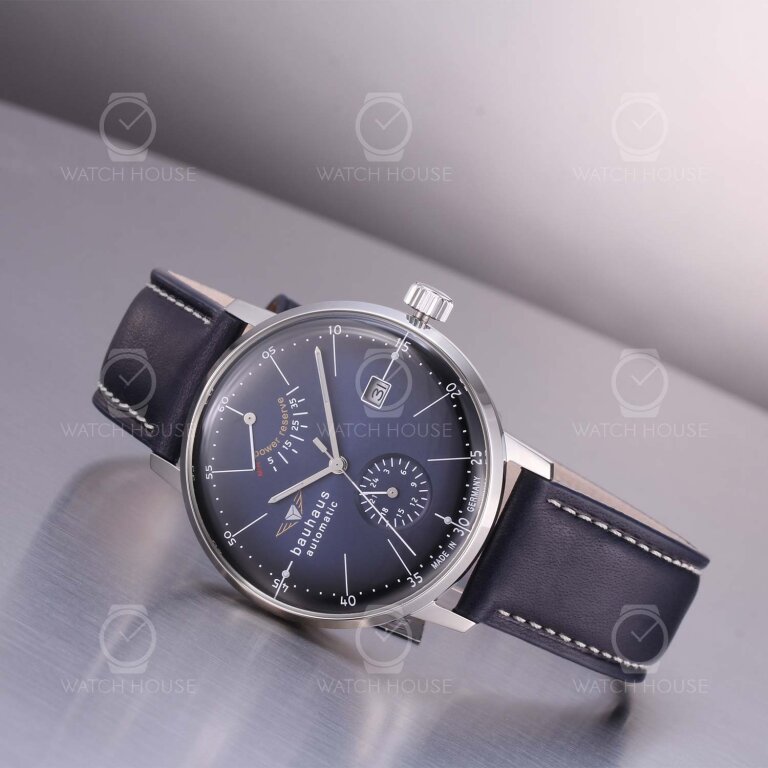 Bauhaus Automatikuhr Dessau 2060-4 Kaliber P9132 Blau