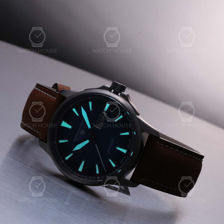 Bauhaus Aviation Iron Annie Automatikuhr 2862-3 Blau