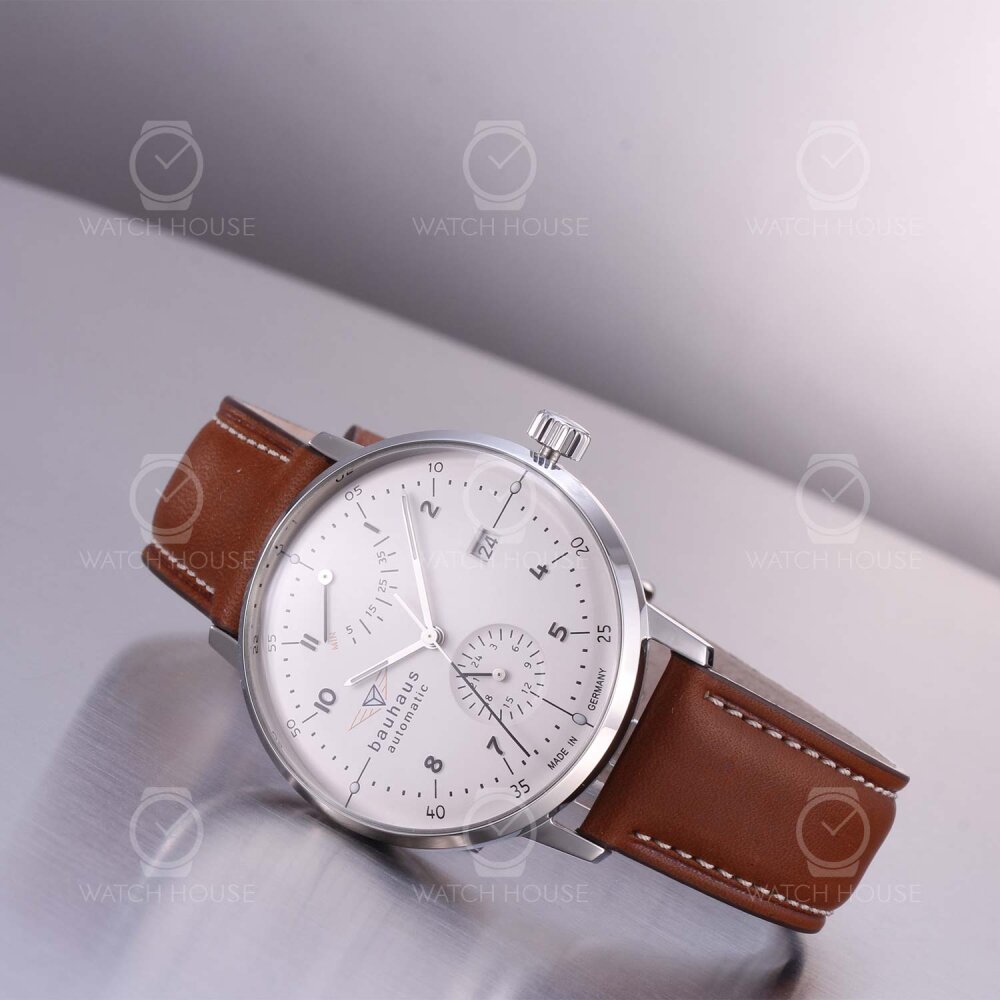 Bauhaus Automatikuhr Dessau 2066-1 Kaliber P9132 Weiß