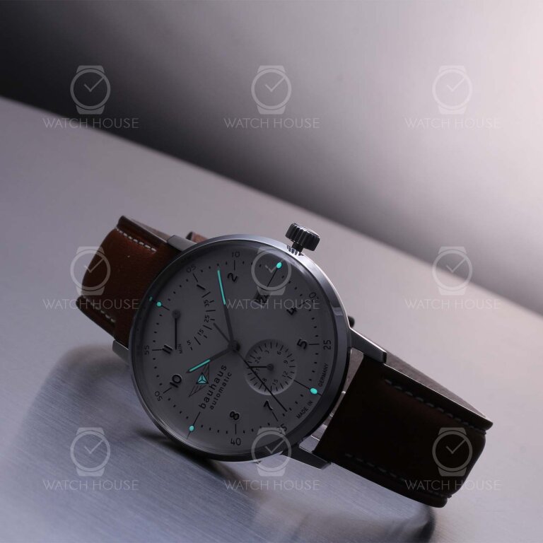 Bauhaus Automatikuhr Dessau 2066-1 Kaliber P9132 Weiß