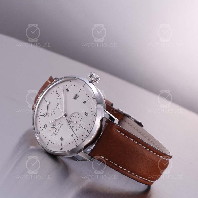 Bauhaus Automatikuhr Dessau 2066-1 Kaliber P9132 Weiß