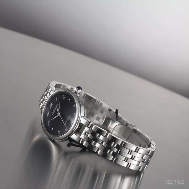 Citizen L Elegance Eco-Drive Damenuhr EM0990-81E Silber-Schwarz