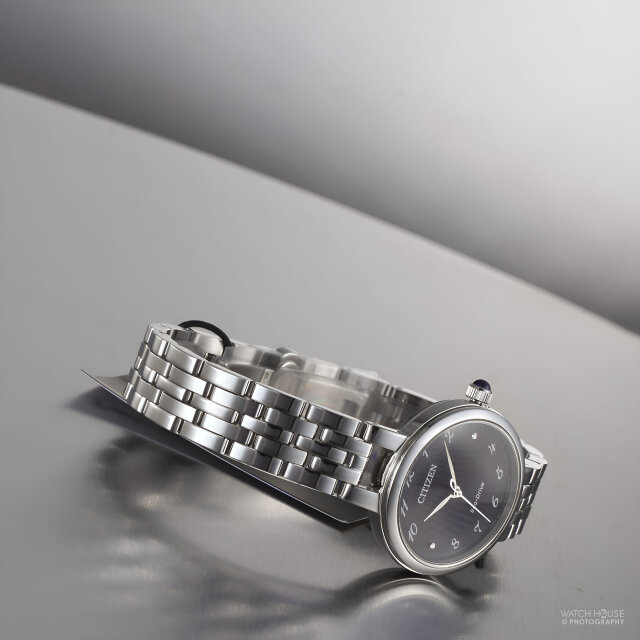 Citizen L Elegance Eco-Drive Damenuhr EM0990-81E Silber-Schwarz