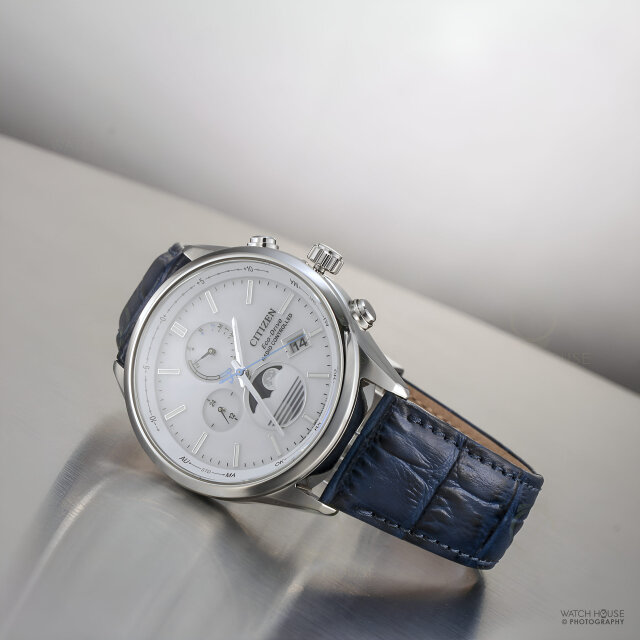 Citizen Attesa Funk-Mondphase BY1030-09A Silber-Weiß