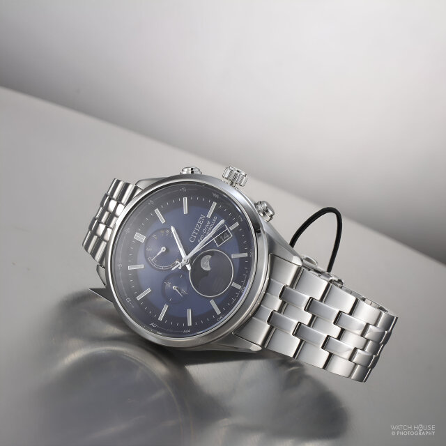 Citizen Attesa radio controlled moon phase BY1030-50L silver-blue