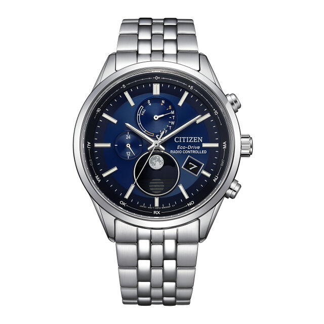 Citizen Attesa radio controlled moon phase BY1030-50L silver-blue