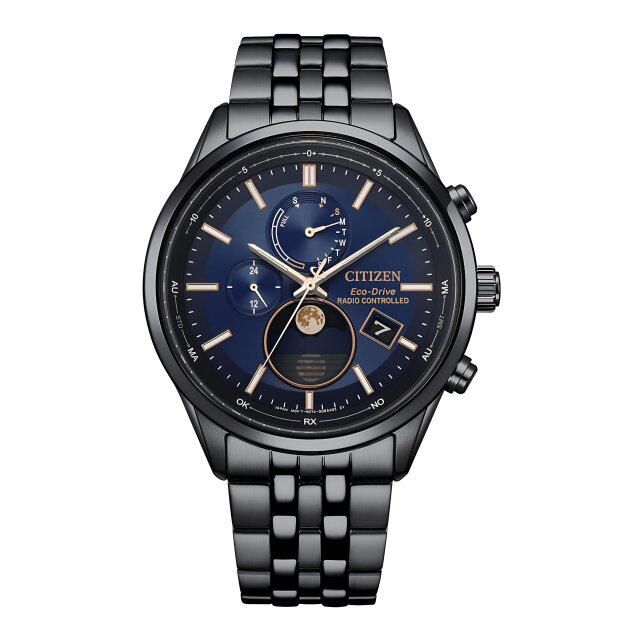 Citizen Attesa Funk-Mondphase BY1035-56L Schwarz-Blau