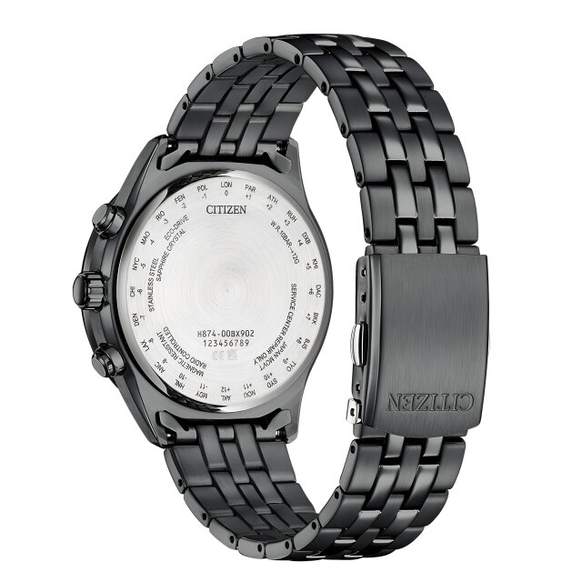 Citizen Attesa Funk-Mondphase BY1035-56L Schwarz-Blau