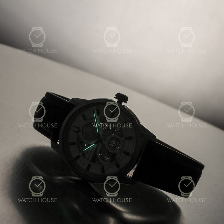 Bulova Sutton Skelettierte Automatik 96A330 Silber