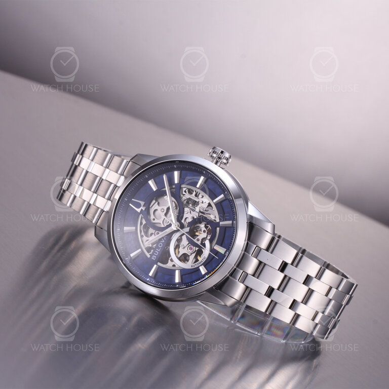 Bulova Sutton Skelettierte Automatik 96A331 Blau