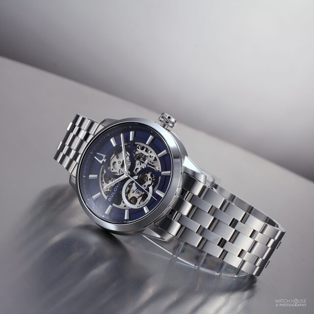 Bulova Sutton Skelettierte Automatik 96A331 Blau