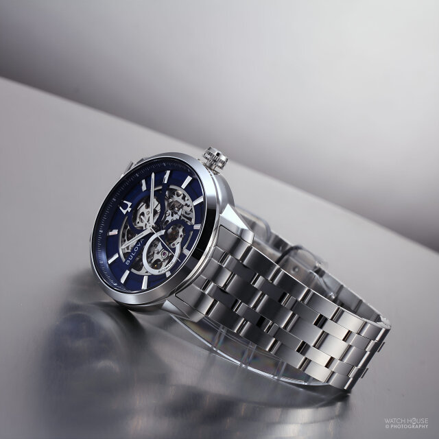 Bulova Sutton Skelettierte Automatik 96A331 Blau