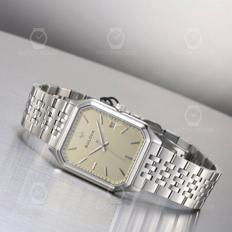 Bulova Classic Tony Bennett Square 96B471 Stahl-Champagner