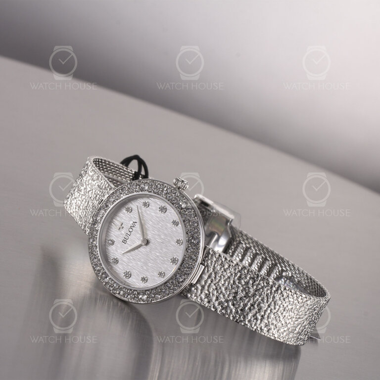 Bulova Phantom Crystal Quartz Damenuhr 96L329 Silber