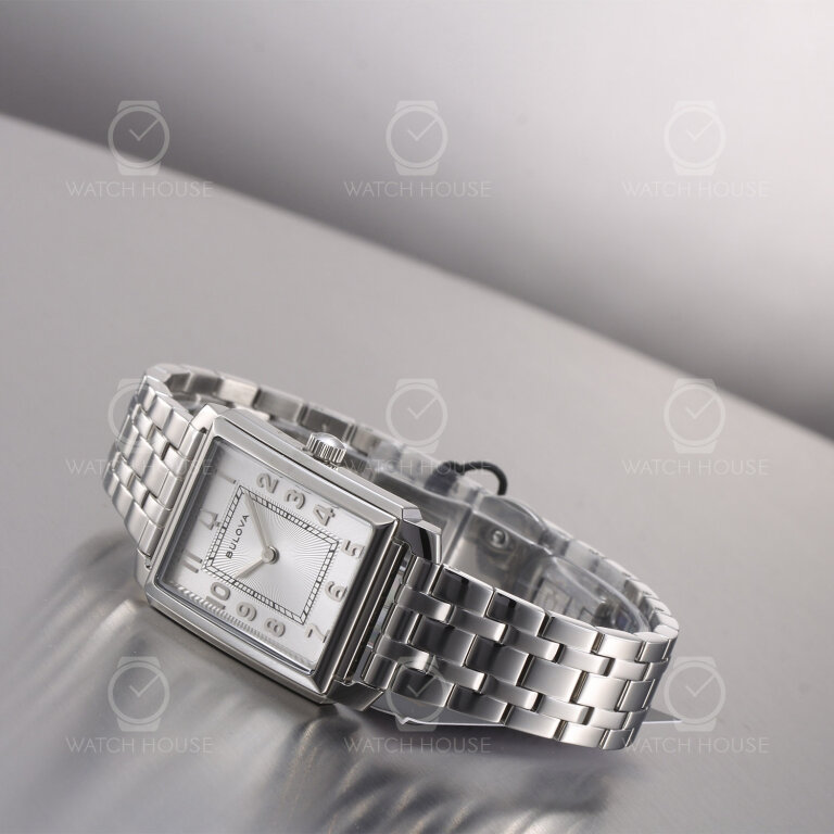 Bulova Classic Damenuhr Square 96L349 Stahl-Silber