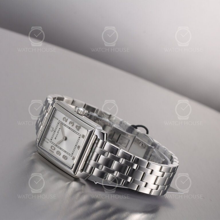 Bulova Classic Damenuhr Square 96L349 Stahl-Silber