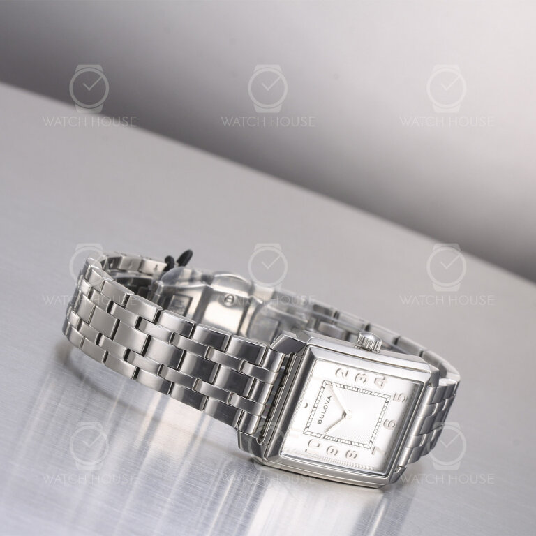 Bulova Classic Damenuhr Square 96L349 Stahl-Silber