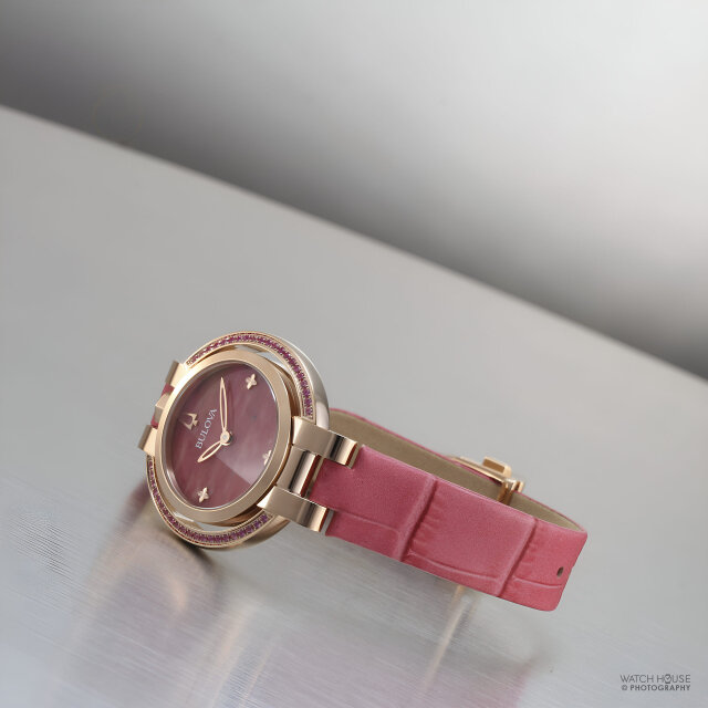 Bulova Rubaiyat Damenuhr Four Seasons Frühling Rhodonit Zifferblatt