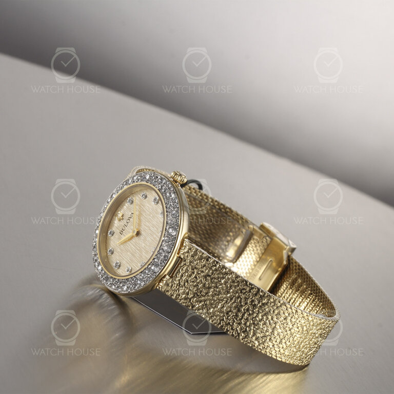 Bulova Phantom Crystal Quartz women watch 98L321 Gold