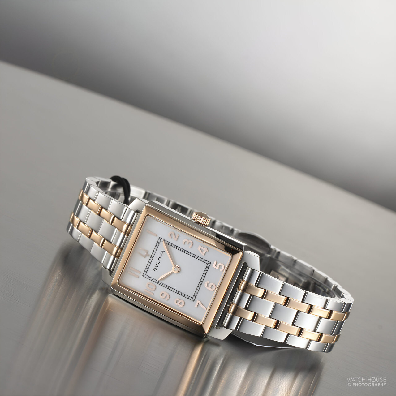 Bulova Classic Womens Watch Square 98L328 Rose Gold