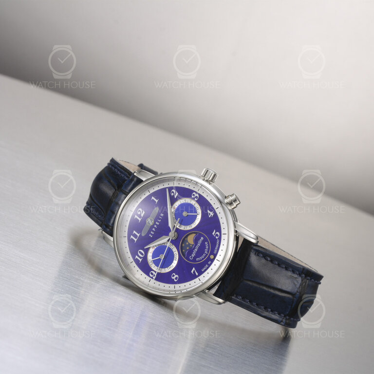 Zeppelin Captainsline Ultramarin ladies Moonphase 8639-3