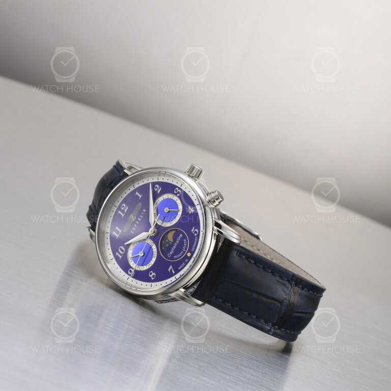 Zeppelin Captainsline Ultramarin ladies Moonphase 8639-3
