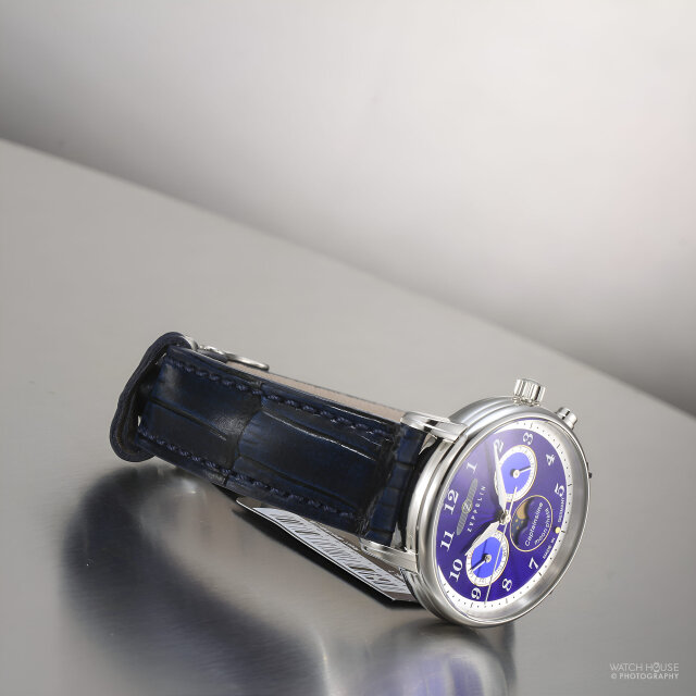 Zeppelin Captainsline Ultramarin Mondphasen Damenuhr 8639-3