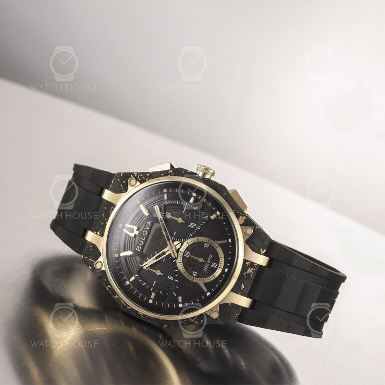 Bulova Curv Carbon Gold Precisionist 98A328 150J....