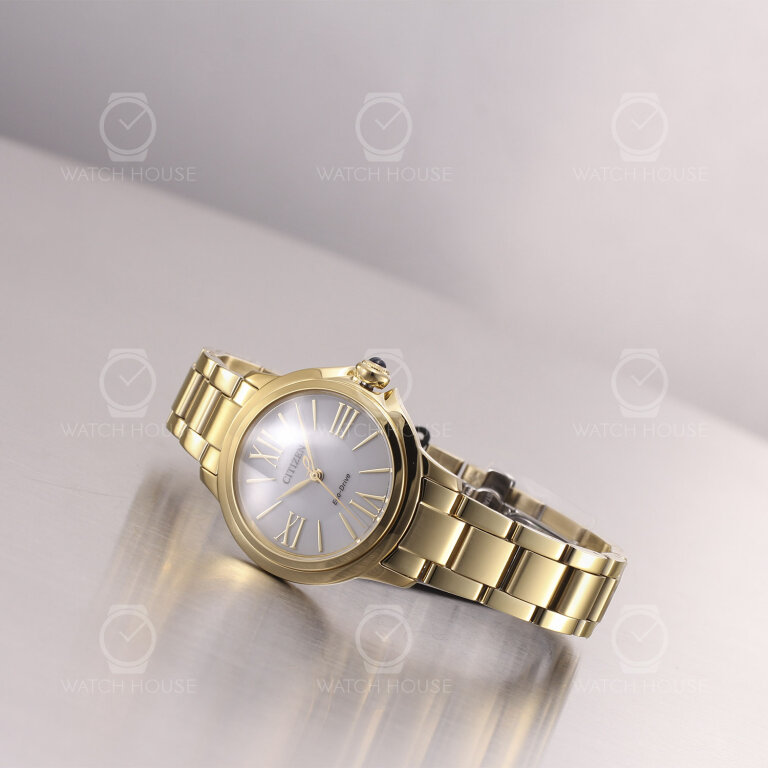 Citizen L Damenuhr Eco-Drive Cabochon Gold-Perlmutt...