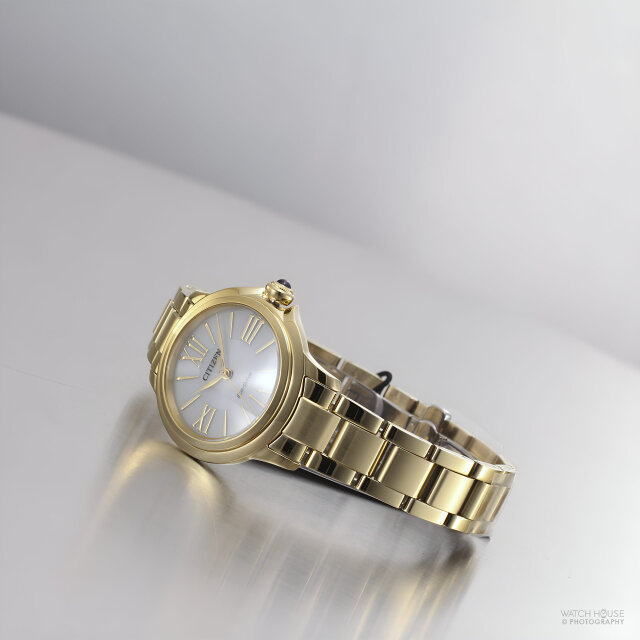 Citizen L Damenuhr Eco-Drive Cabochon Gold-Perlmutt EM1162-52A