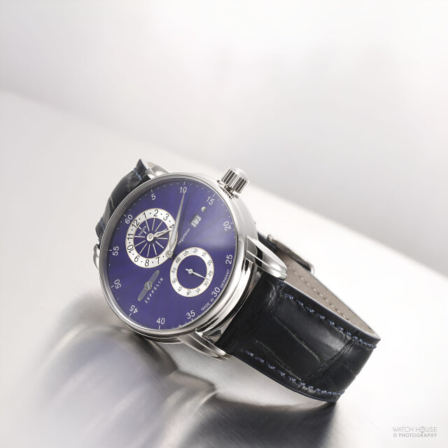 Zeppelin Atlantik 3 Zeiger Regulator Automatikuhr 8626-3 Sellita SW266 Ultramarin