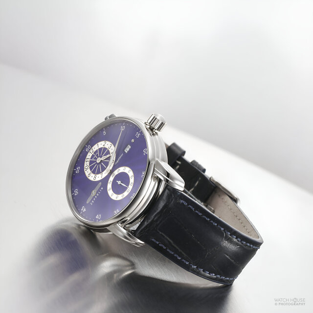 Zeppelin Atlantik 3 Zeiger Regulator Automatikuhr 8626-3 Sellita SW266 Ultramarin