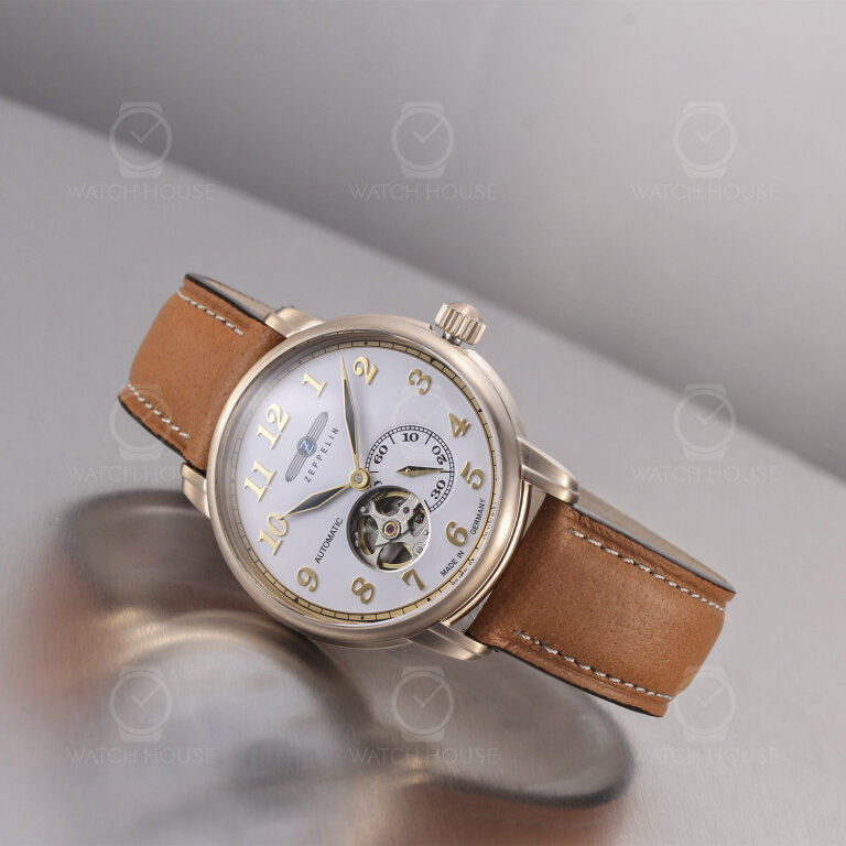 Zeppelin Automatikuhr LZ127 Graf Zeppelin 7664-1 Open Heart
