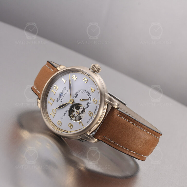 Zeppelin Automatikuhr LZ127 Graf Zeppelin 7664-1 Open Heart