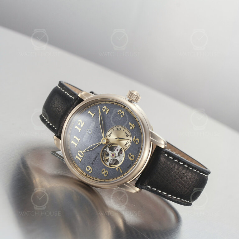 Zeppelin Automatikuhr LZ127 Graf Zeppelin 7664-5 Open Heart