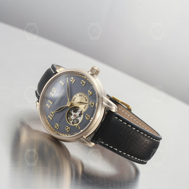 Zeppelin Automatikuhr LZ127 Graf Zeppelin 7664-5 Open Heart