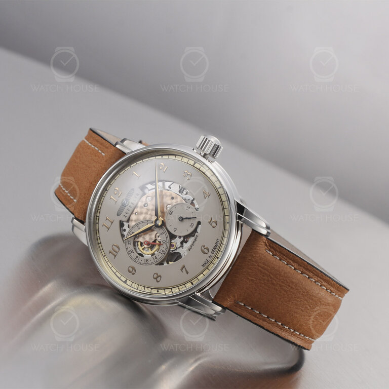 Zeppelin Automatikuhr New Captains Line 8658-5 Skeleton