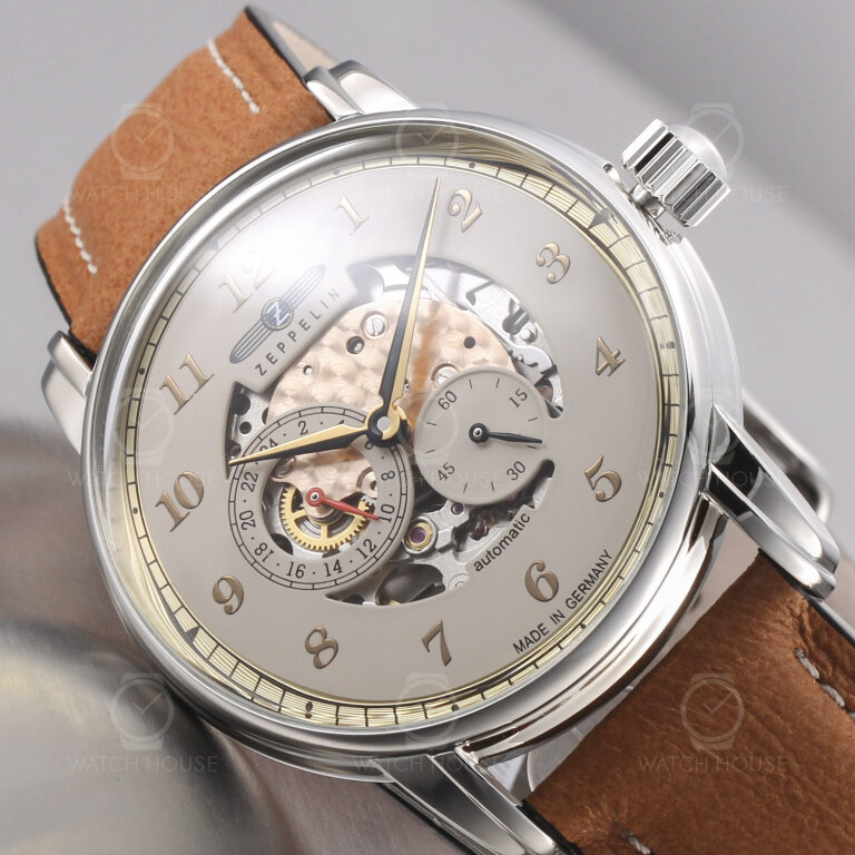 Zeppelin Automatikuhr New Captains Line 8658-5 Skelettiert